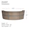 Linea Italia Curved Reception Desk with Counter, 3 Units, 143 inW x 71 inD, N. Walnut ZUI297 - alternate 3